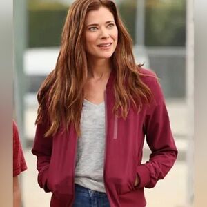 Banana Republic (As Seen on TV) Standard Red Lightweight Bomber Jacket. M
